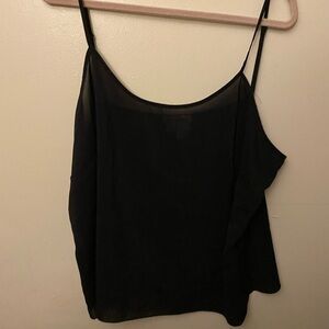 Black semi crop top